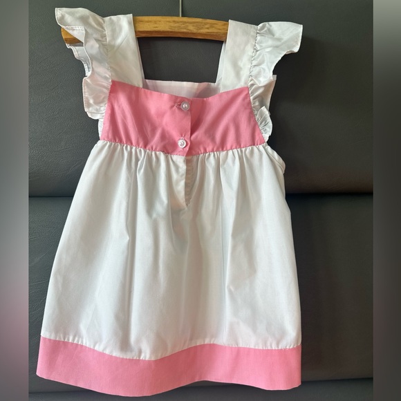 Pink and White Ruffle Top by The Bubble Bee children’s clothing - Picture 2 of 5